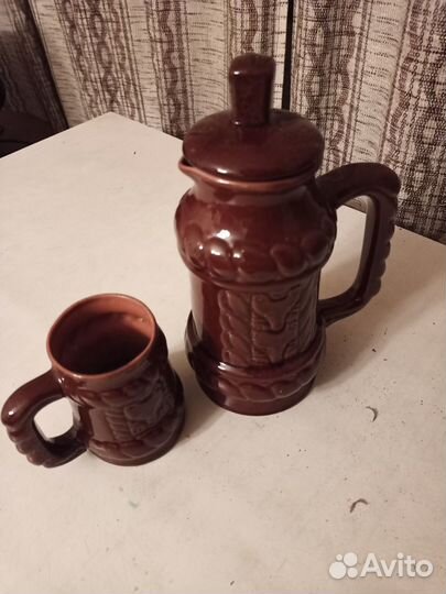 Ретро набор керамика Кувшин и Кружка