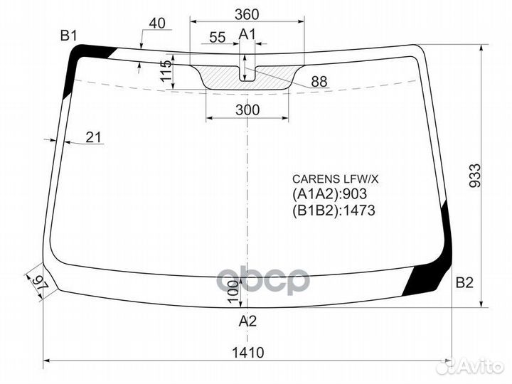Стекло лобовое KIA carens 99-06 carens LFW/X XYG