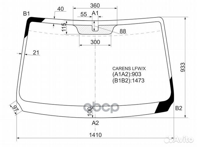 Стекло лобовое KIA carens 99-06 carens LFW/X XYG