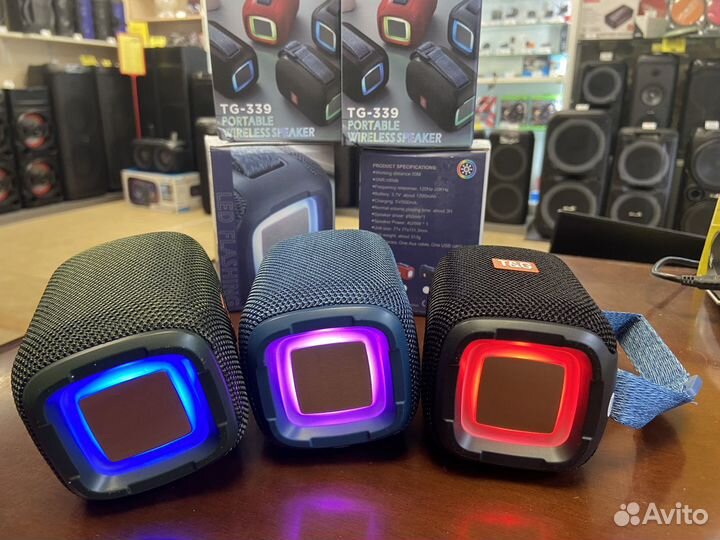 Колонка мощная беспроводная TG 339 светящаяся
