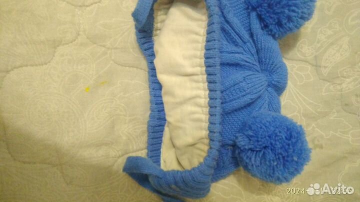 Шапки детские теплые осень зима до 1,5 лет