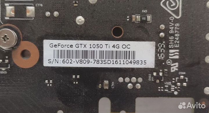 Видеокарта MSI GTX 1050ti 4gb