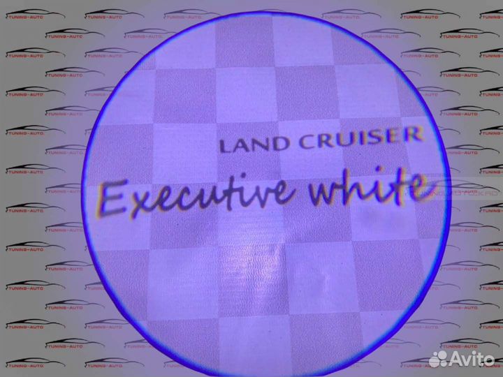 Проекция логотипа executive на двери toyota LC 200