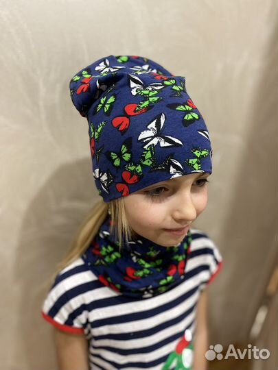 Шапочка и снуд для девочки