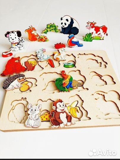 Игрушка вкладыш Кто что ест