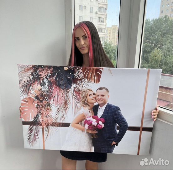 Портрет по фото на холсте
