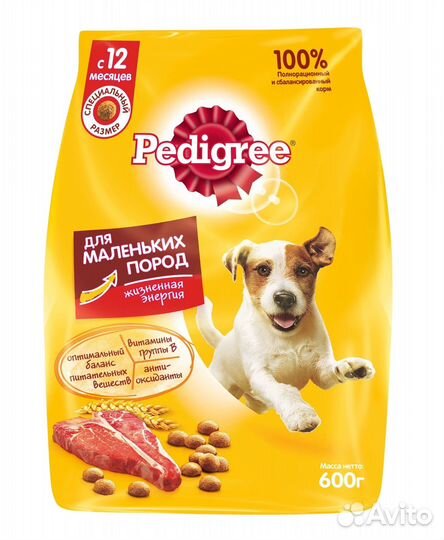 Корм Pedigree сухой корм для взрослых собак мелких