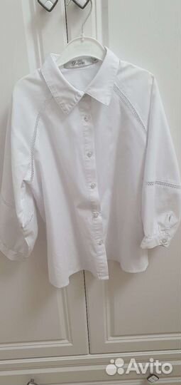 Блузка белая для девочки 140