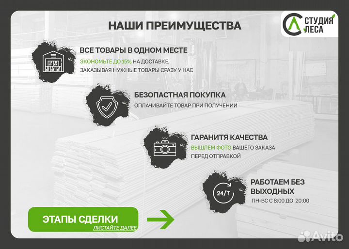 Доска сухая строганная