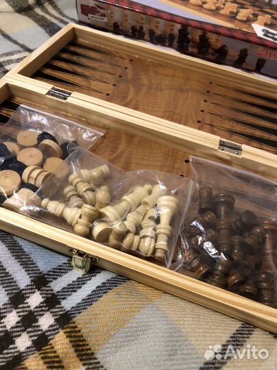 Шахматы/ шашки/ нарды 3в1