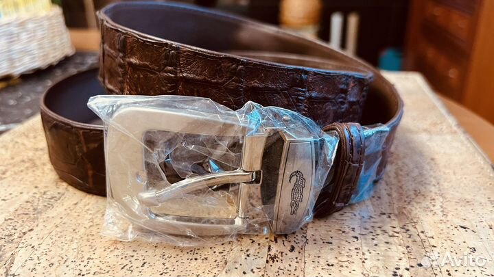 Ремень мужской из натуральной кожи крокодила