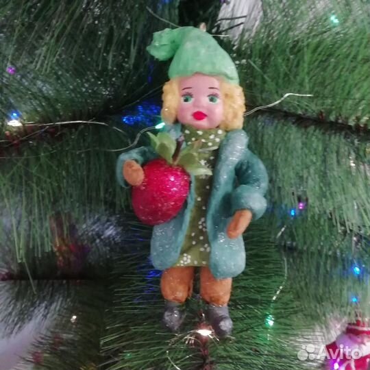 Ватная игрушка на елку