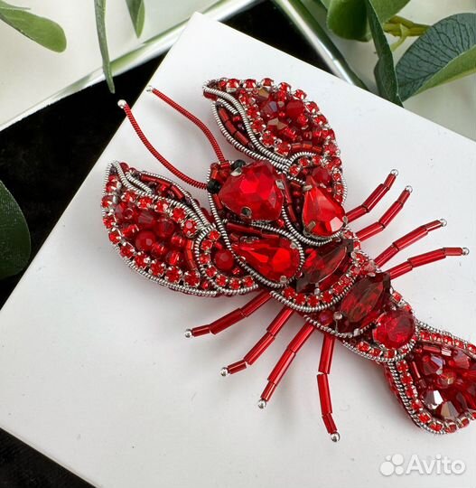 Брошь рак