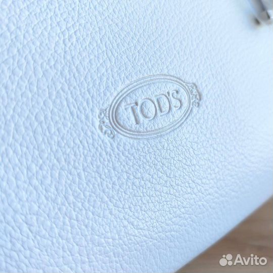 Сумка с ручками TOD'S натуральная кожа белая