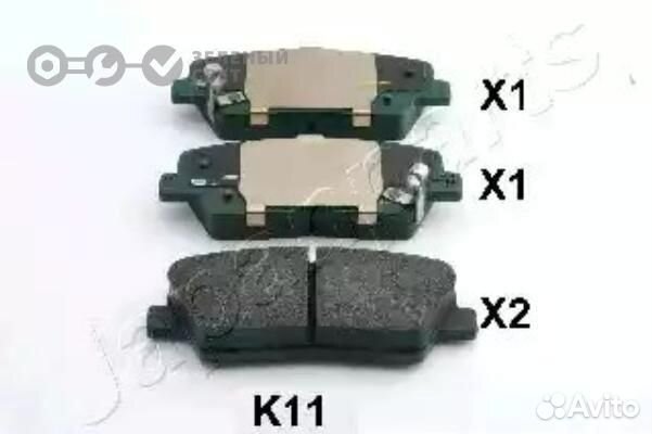 Japanparts PPK11AF Колодки тормозные задние hyunda