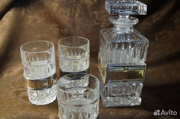 Графин с бокалами Хрусталь с Серебром