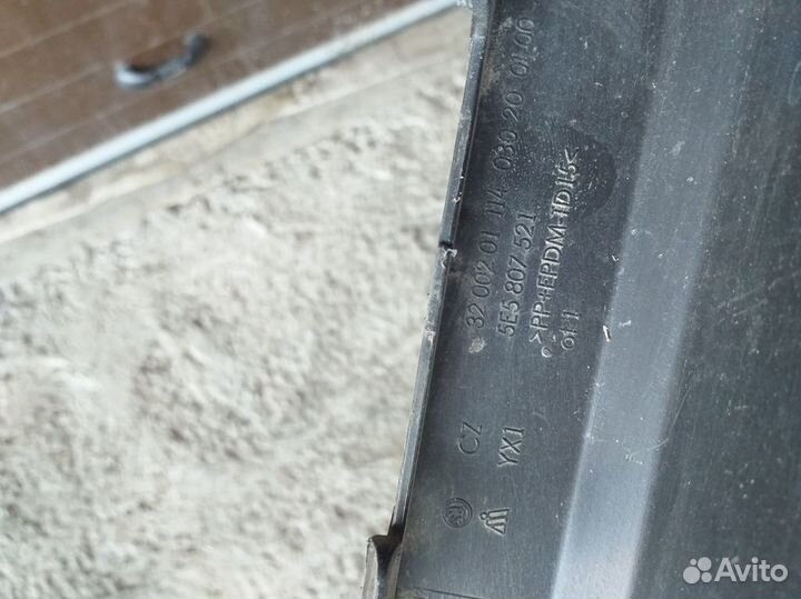 Юбка заднего бампера Skoda Octavia A7