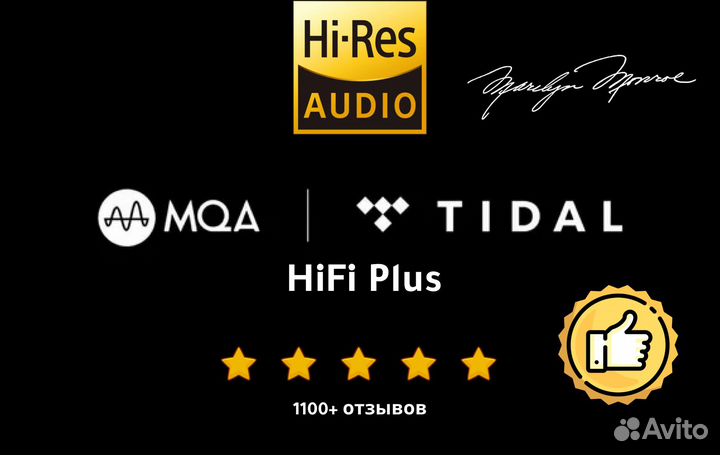 Музыка Tidal HiFi+ Master MQA (Продление / Новый)