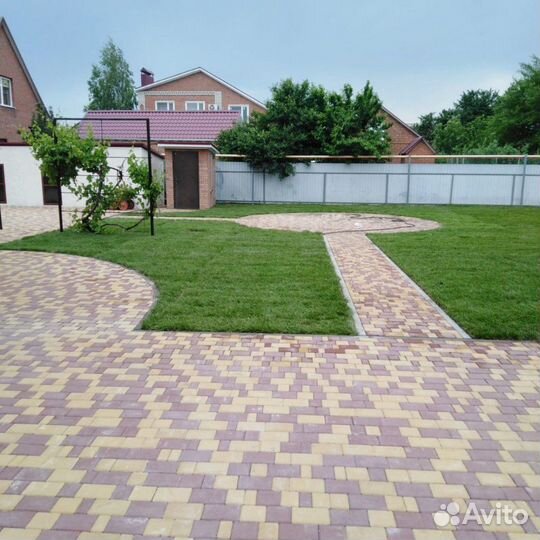 Тротуарная плитка, Асфальтирование, Рулонный газон