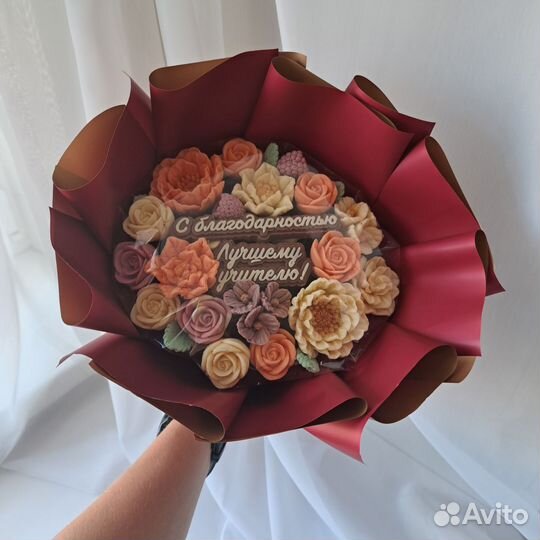 Шоколадные цветы, букеты, наборы. подарок учителям