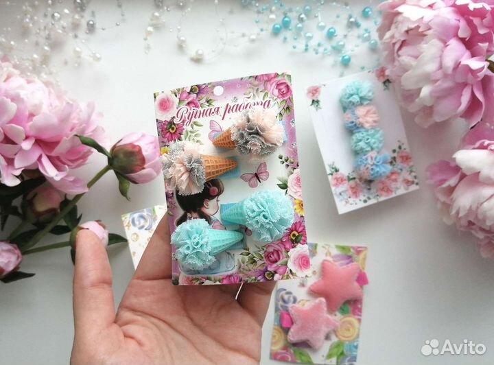 Заколки, резиночки, для девочек, подарочный набор