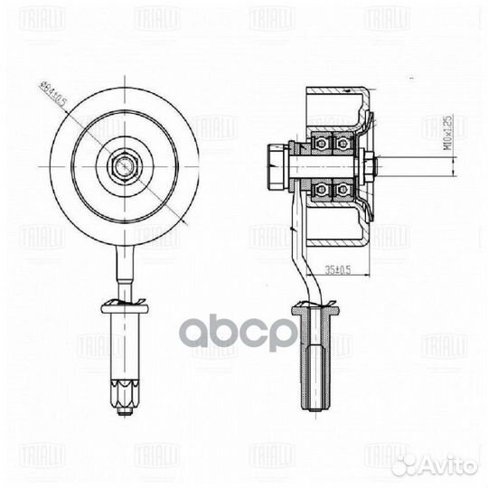 Ролик ремня приводного nissan pathfinder 05- (с