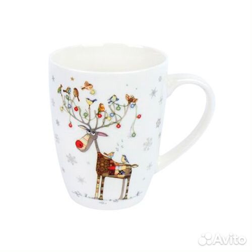 Кружка 400мл новогодний олень Фарфор/B031-A07227/к