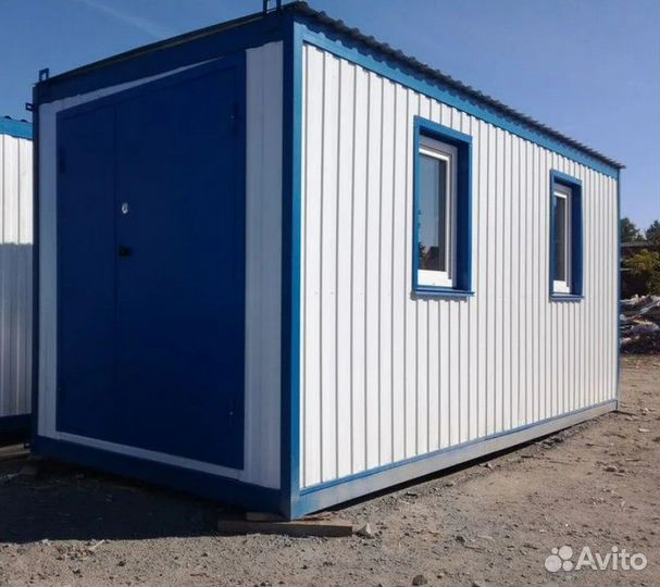 Бытовка (склад) с воротами в торцевой стене, бкс-0