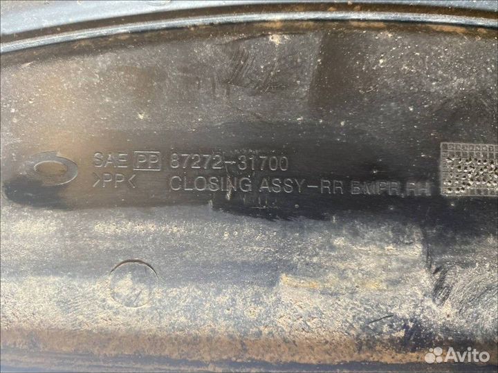 Пыльник заднего бампера правый