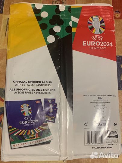 Стартовый набор Topps Euro 2024 (альбом +наклейки)