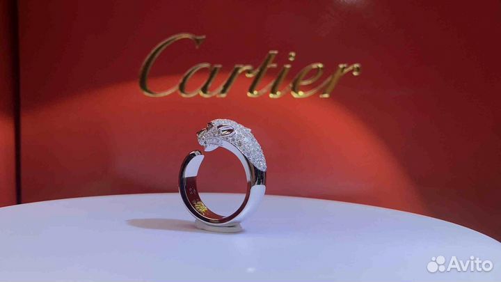 Кольцо Panthère de cartier из белого золота 1,06ct