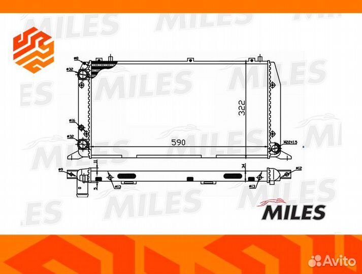Радиатор системы охлаждения miles acrm012