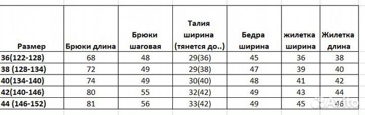 Школьный костюм для девочки новый