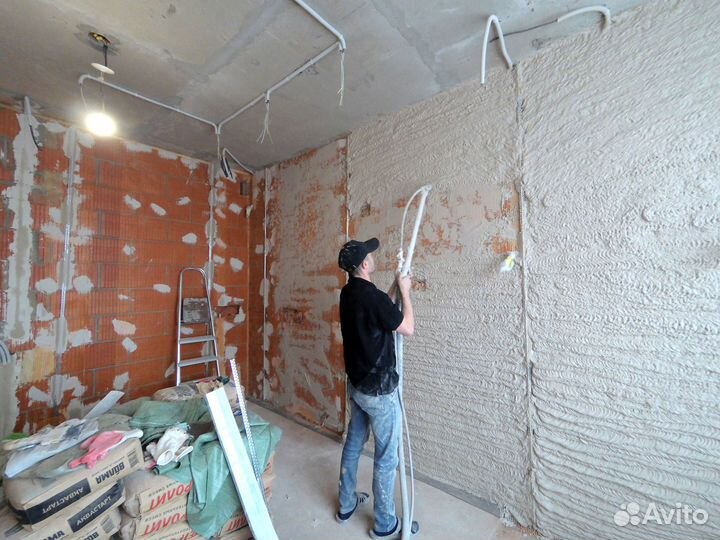 Механизированная Штукатурка Стен с Гарантией