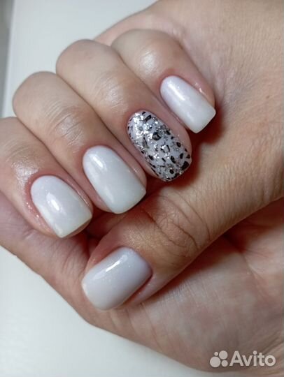 Комбинированный маникюр с покрытием гель-лака