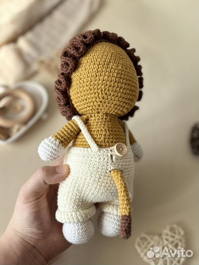 Вязанный львенок ручной работы
