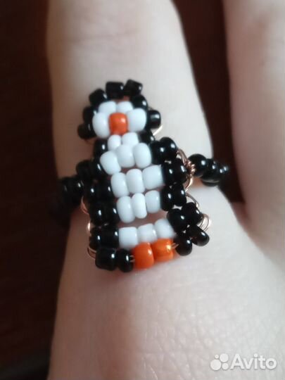 Кольцо с пингвином