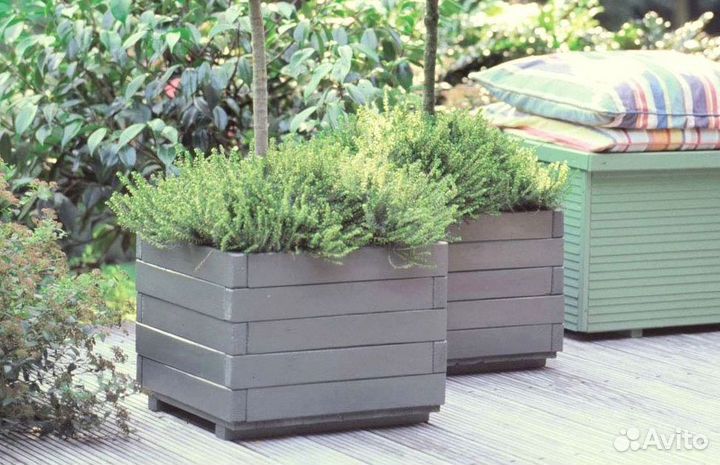 Кашпо для цветов, ящики цветов, горшки из дерева