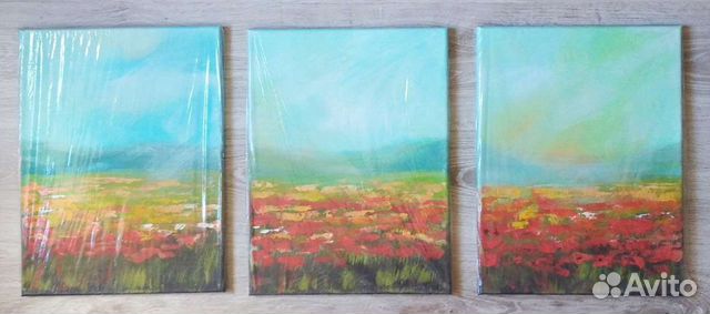 Авторские картины (комплект), пейзаж, масло
