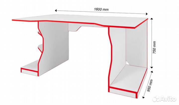 Компьютерный стол Игровой-800eap игровой классичес