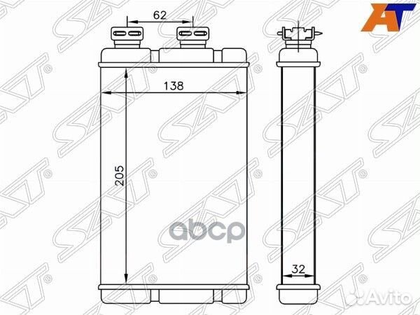Радиатор отопителя салона BMW 3 E46 98-05 W/O