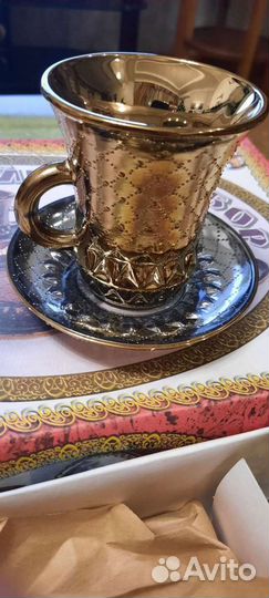 Кофейный набор, новый, 6 кружек и 6 блюдечек