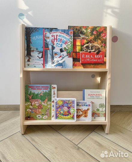 Полка напольная витрина Монтессори дерево