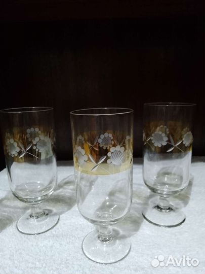 Фужеры хрустальные СССР цветные