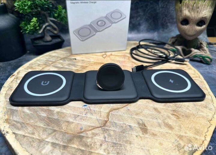 Беспроводная зарядка 3в1