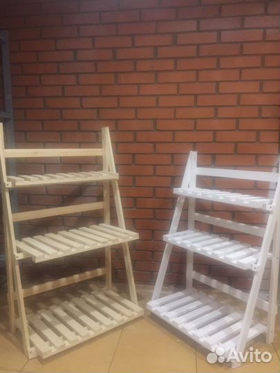 Стеллаж деревянный складной