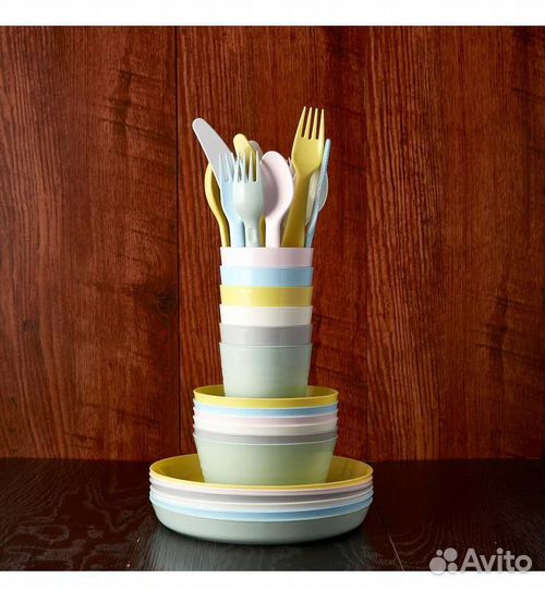 Набор посуды для пикника, посуда для детей