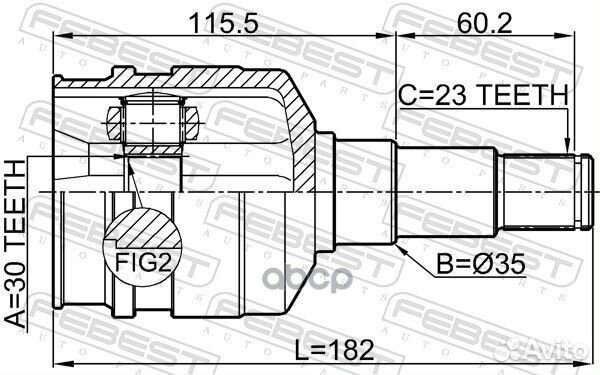 0111-GRX125LH ШРУС внутренний левый к-кт Toyot