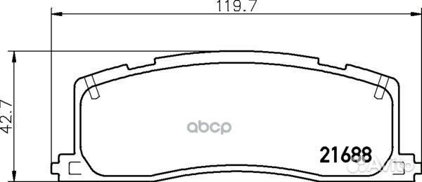 Колодки тормозные дисковые зад (PF-1274) NP