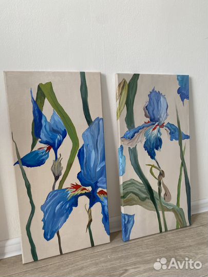 Картины маслом/диптих 60х30